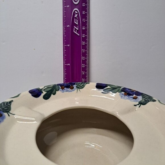 WR Ceramica Polish Pottery Unikat 7" Tealight Warmer/Heat Base Signed floral - Picture 4 of 9